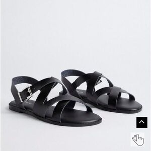 NWT Torrid black criss cross gladiator sandals size 11W